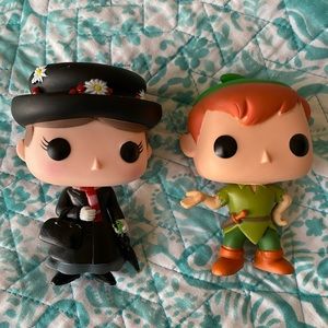 Disney Funko Pops. - Mary Poppins and Peter Pan